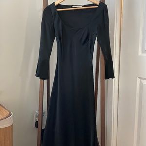 Vintage Diane von Furstenberg Black Slip Dress